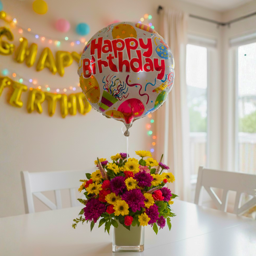 Birthday Pop! Cube + Balloon