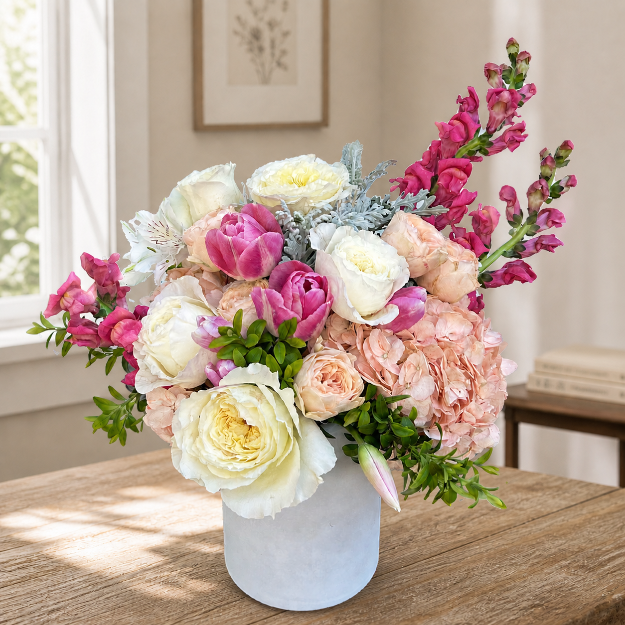 Blush Elegance Garden Arrangement