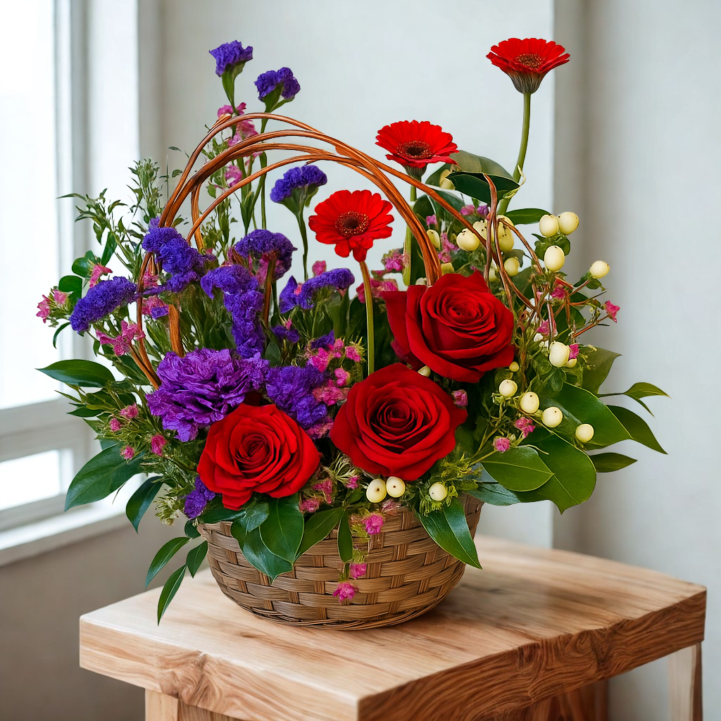 Crimson Charm Basket