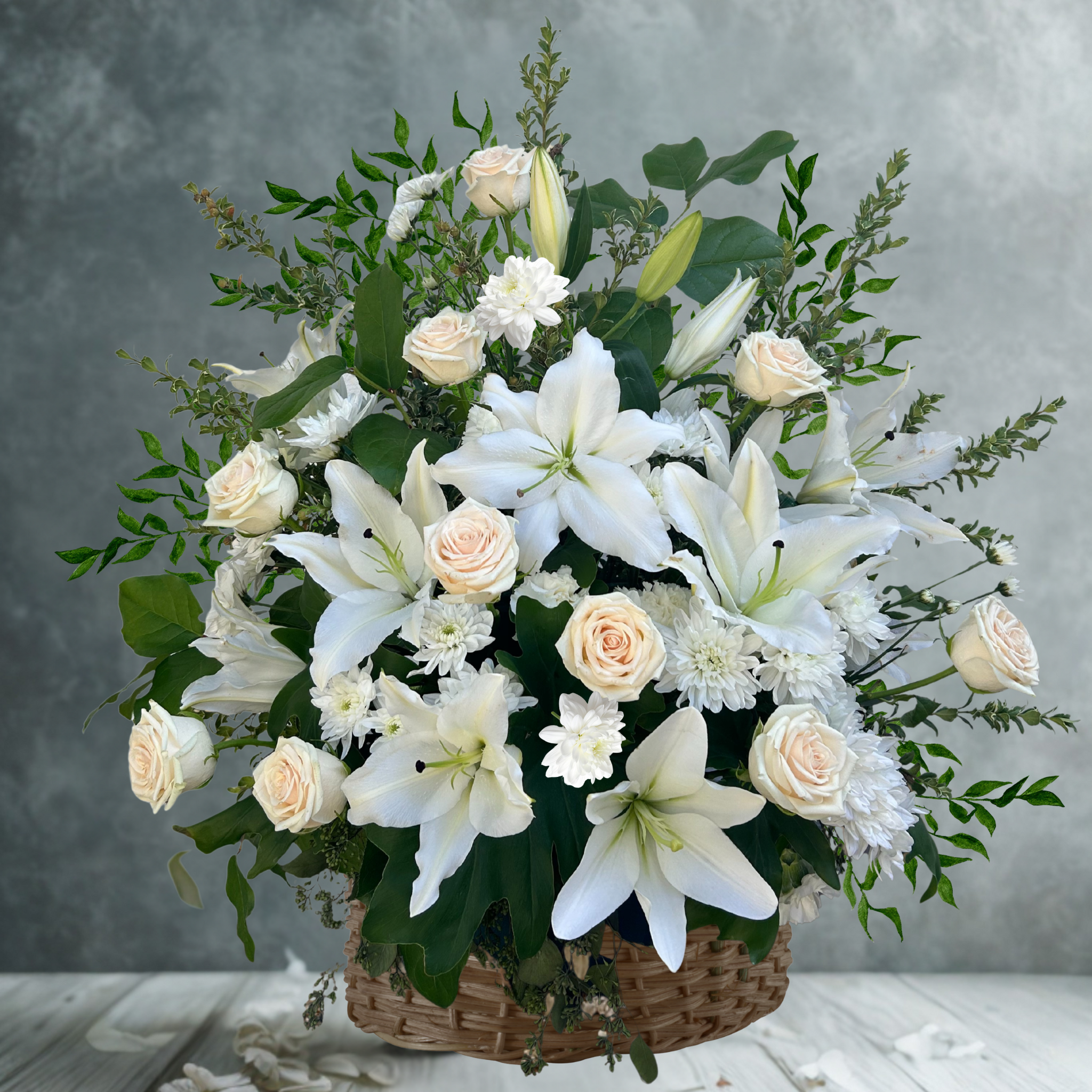 Ivory Serenity Basket