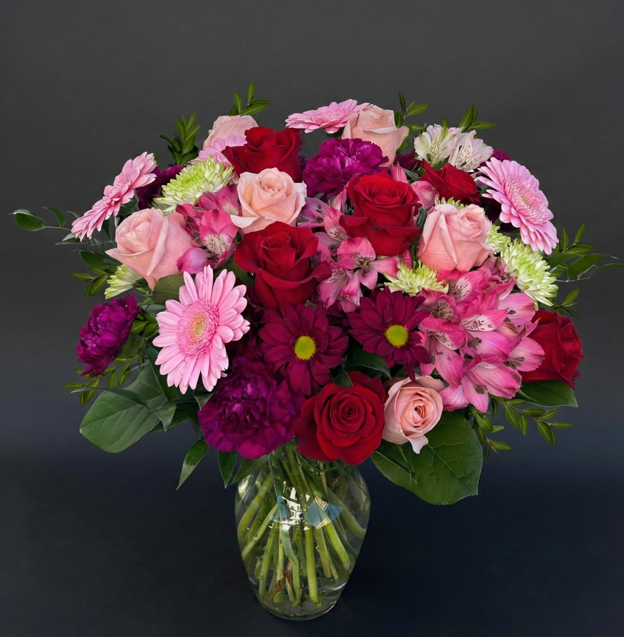 Blushing Romance Vase Arrangement