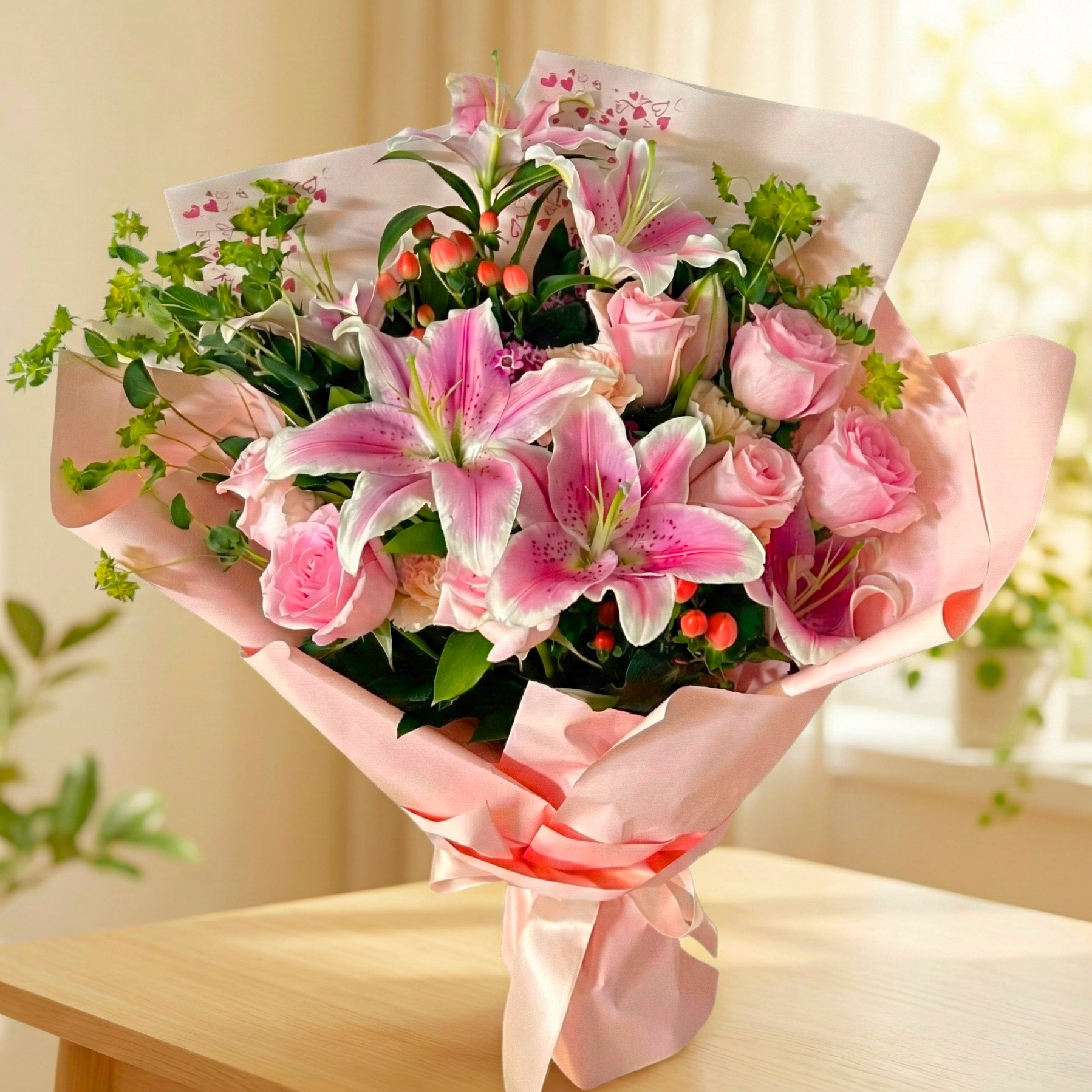 elf lily flower Stargazer Sweetheart Bouquet – ELF FLORAL STUDIO LTD