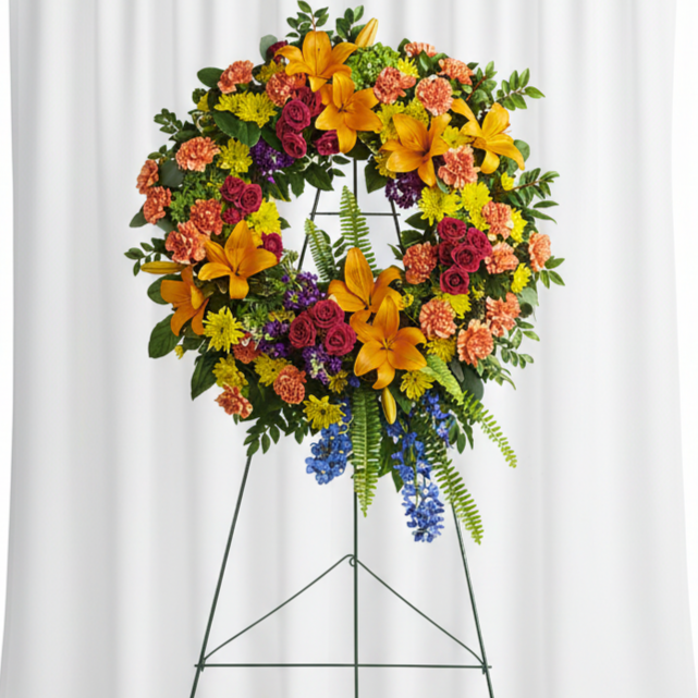Teleflora's Colorful Serenity Wreath