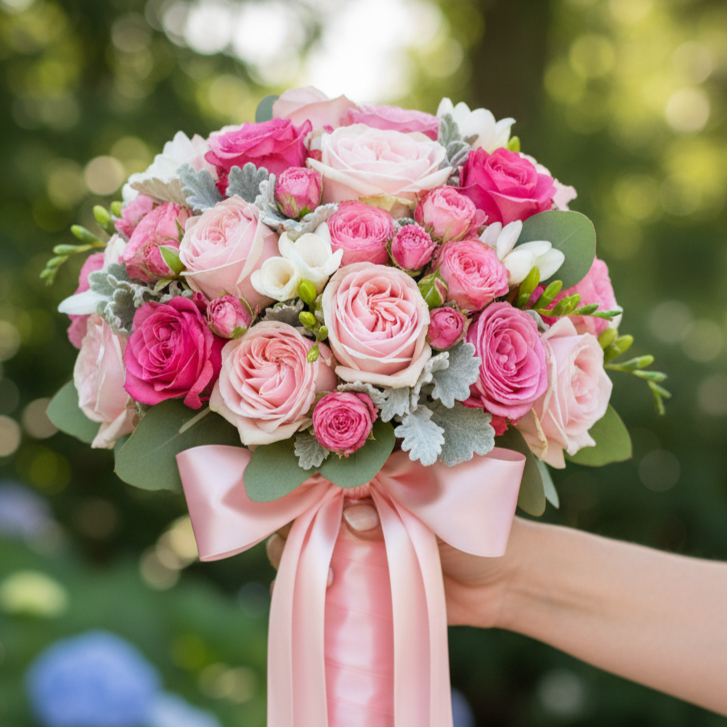 Blushing Rosé Bridal Posy